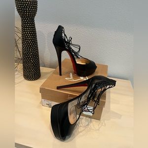 New in Box Christian Louboutin Confusalata 150 Black Platforms 40 $895
